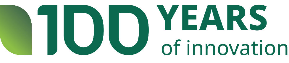 A logo showing De Sangoss has had a hundred years in the farming industry